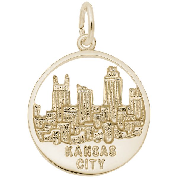 Kansas City Skyline Open Disc Charm