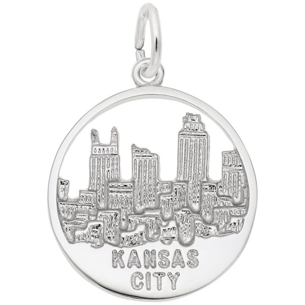 Kansas City Skyline Open Disc Charm