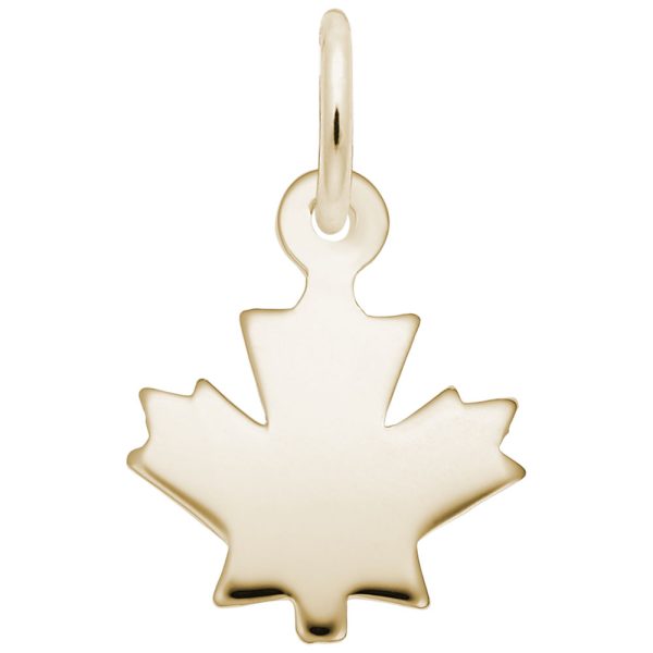 Flat Maple Leaf Accent Charm