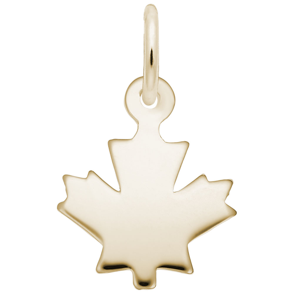 Flat Maple Leaf Accent Charm