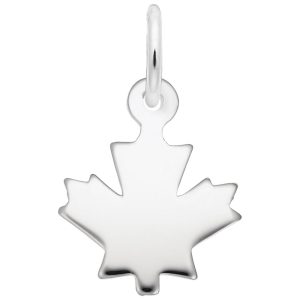 Flat Maple Leaf Accent Charm