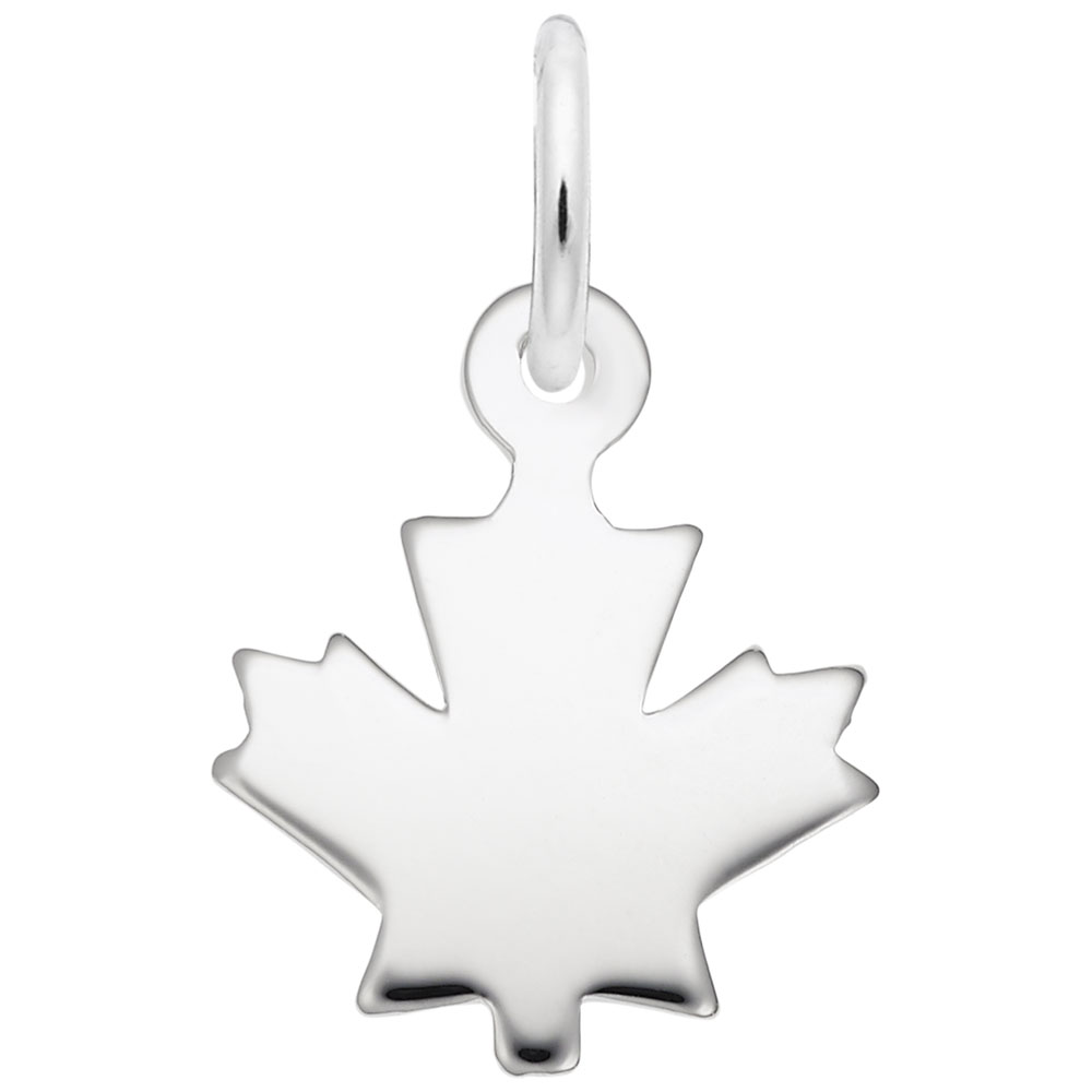 Flat Maple Leaf Accent Charm