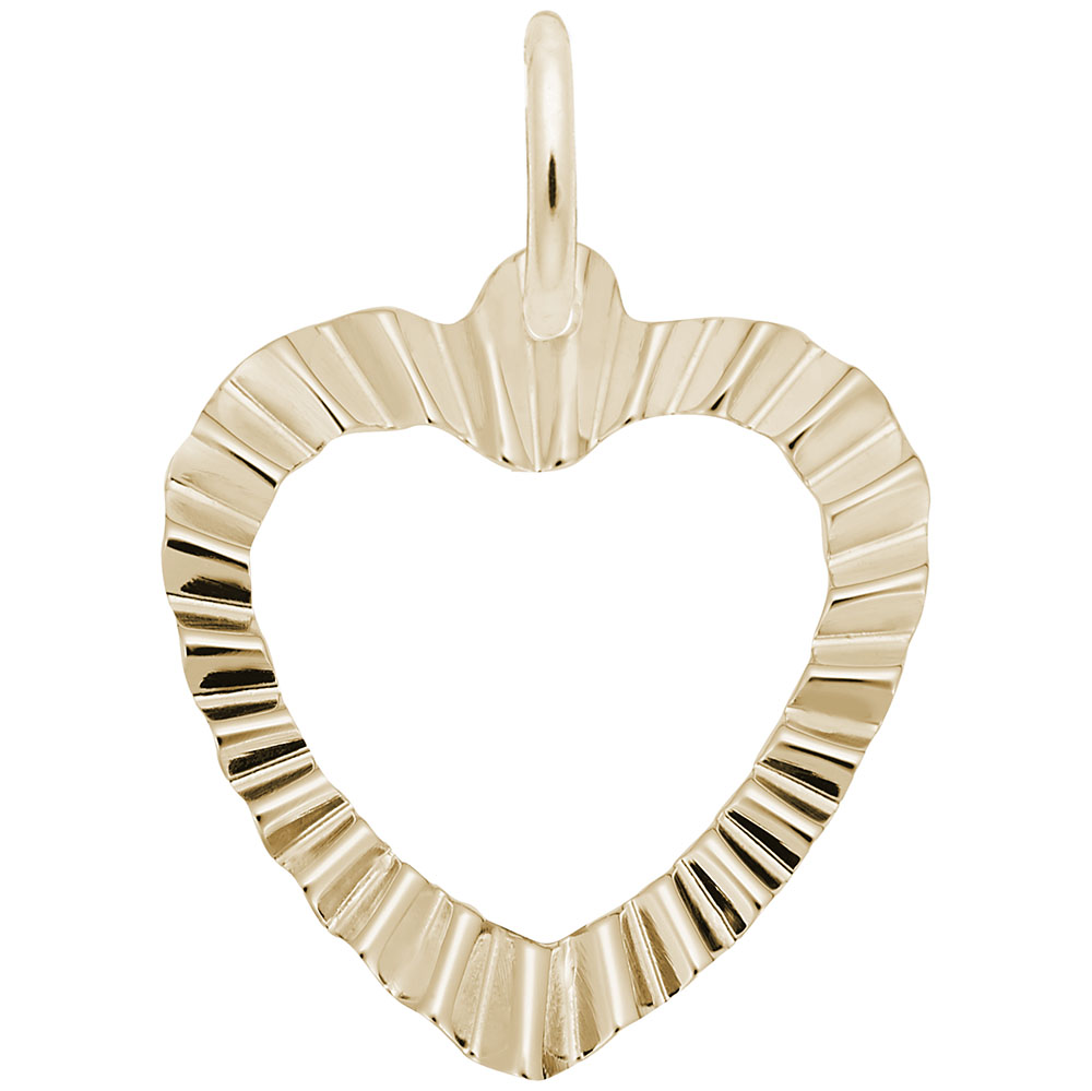 Ruffled Heart Charm - Image 1
