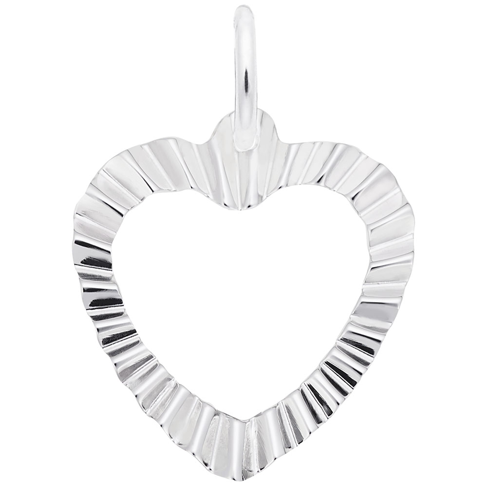 Ruffled Heart Charm
