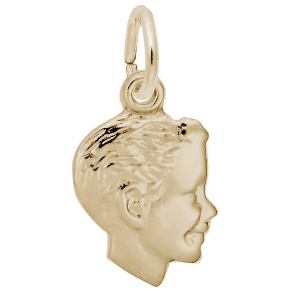 Boy's Head Accent Charm
