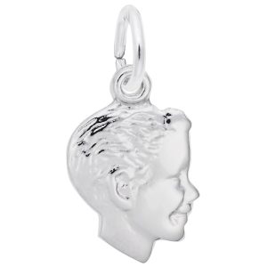 Boy's Head Accent Charm