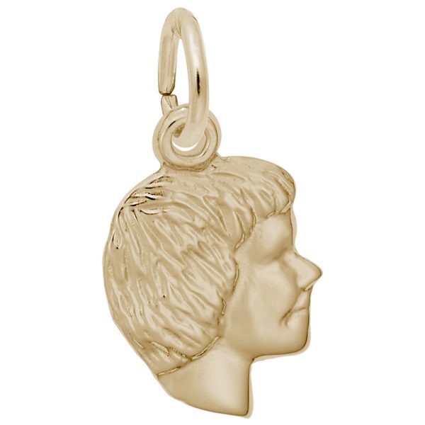 Girl's Head Accent Charm