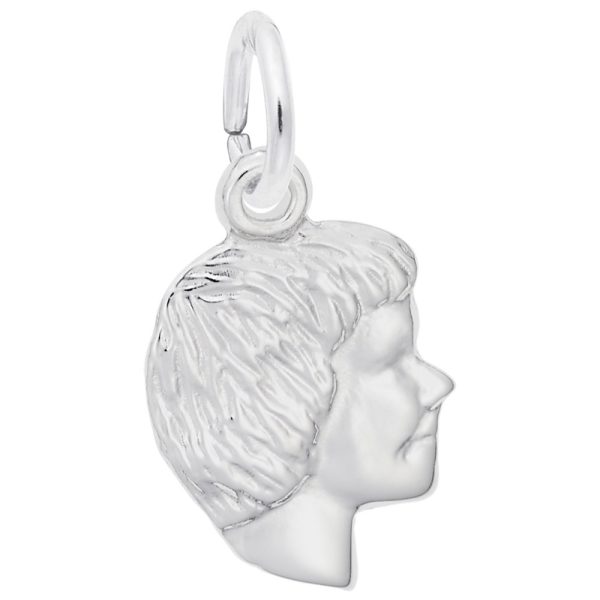 Girl's Head Accent Charm