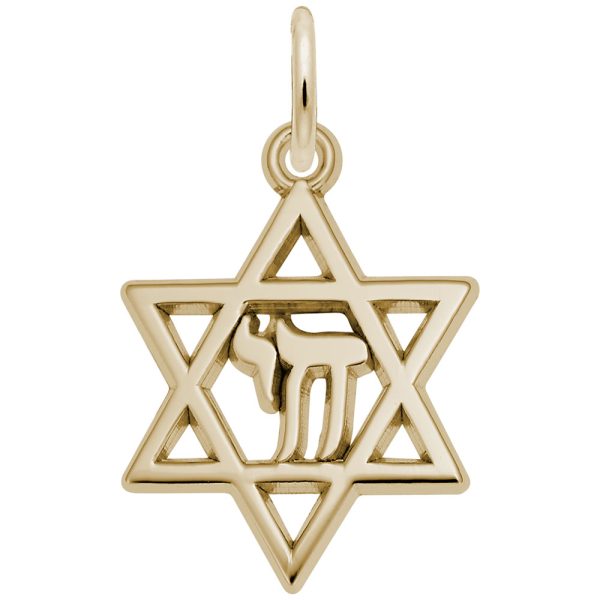 Chai Star of David Charm