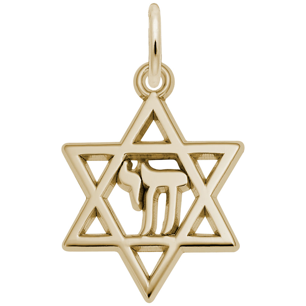 Chai Star of David Charm