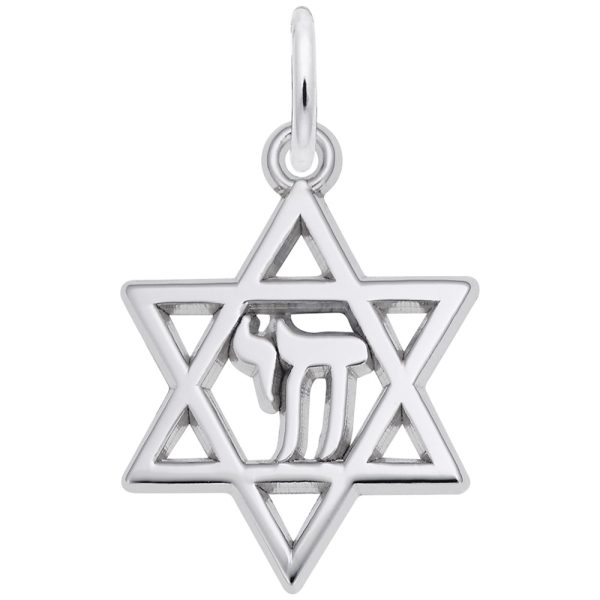 Chai Star of David Charm