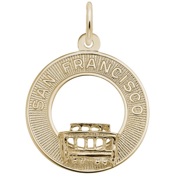 San Francisco Cable Car Ring Charm