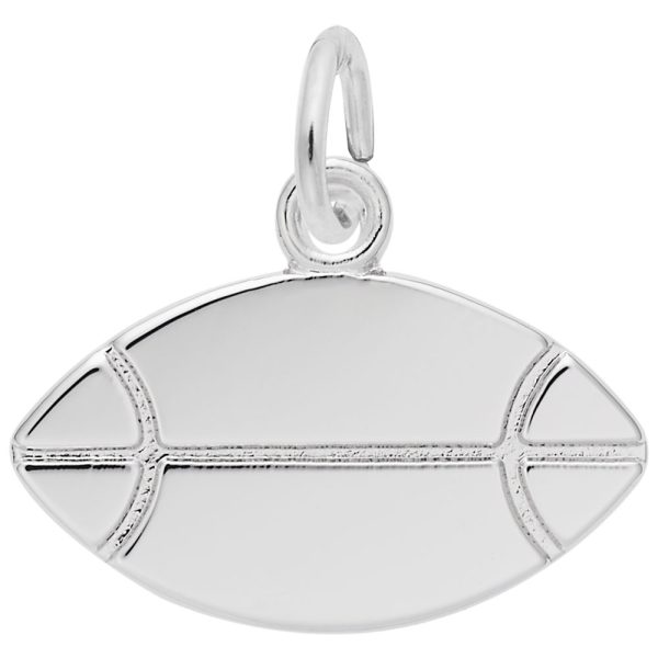 Flat Rugby Ball Charm