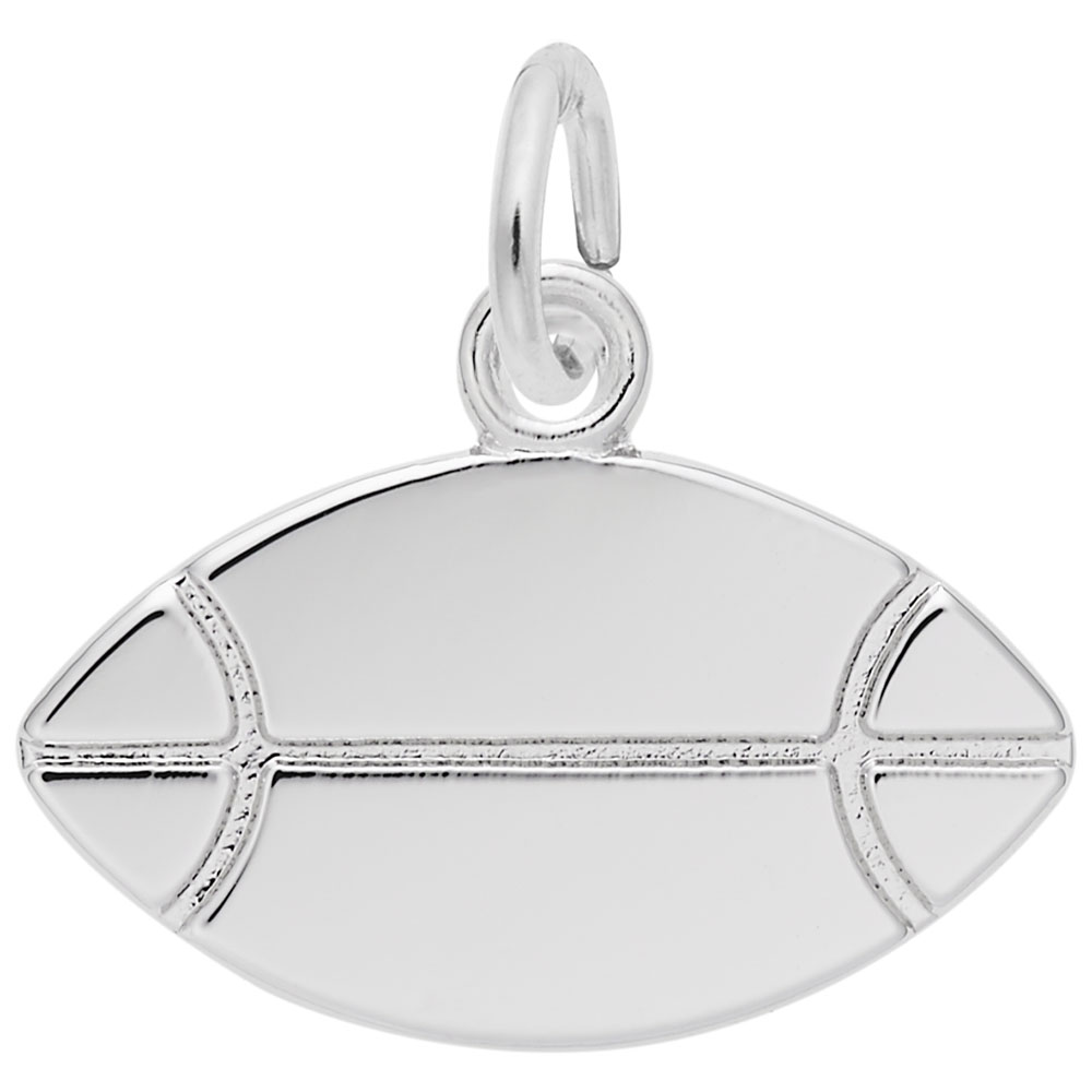 Flat Rugby Ball Charm