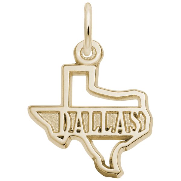 Dallas Texas Map Charm