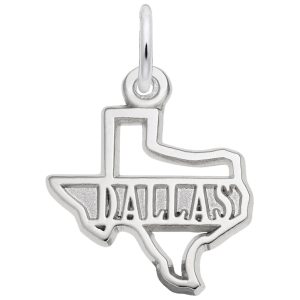 Dallas Texas Map Charm