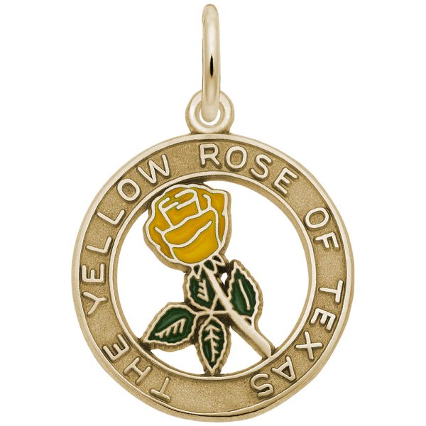 Texas Yellow Rose Charm