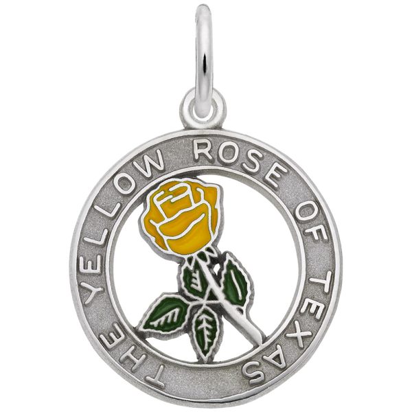 Texas Yellow Rose Charm