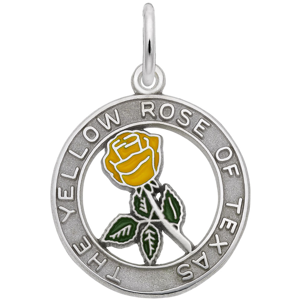 Texas Yellow Rose Charm