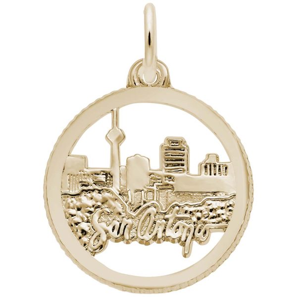 San Antonio Skyline Disc Charm