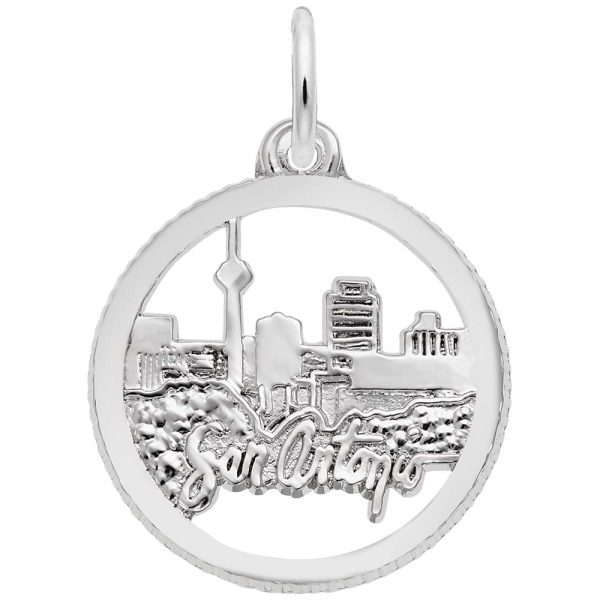 San Antonio Skyline Disc Charm