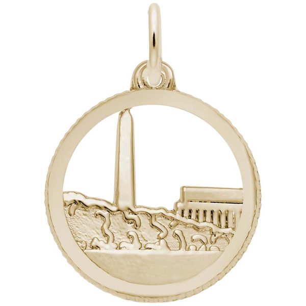Washington Monument Open Disc Charm