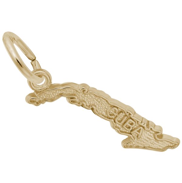 Cuba Map Charm