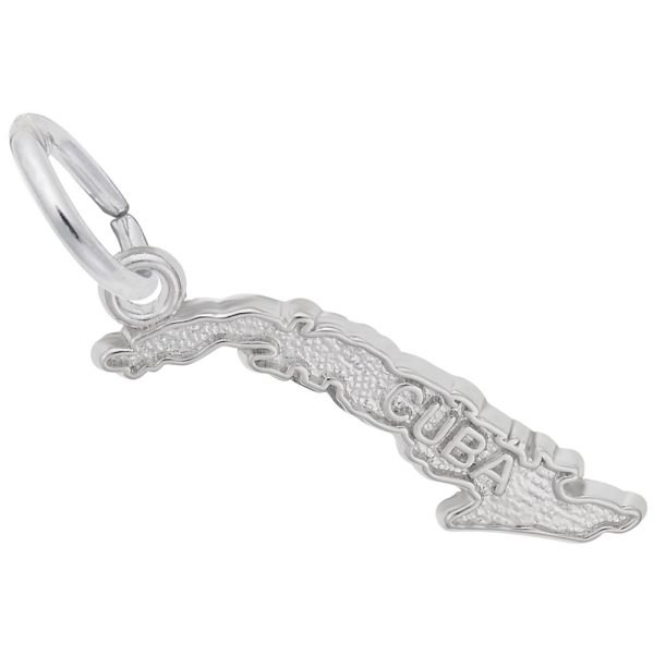 Cuba Map Charm
