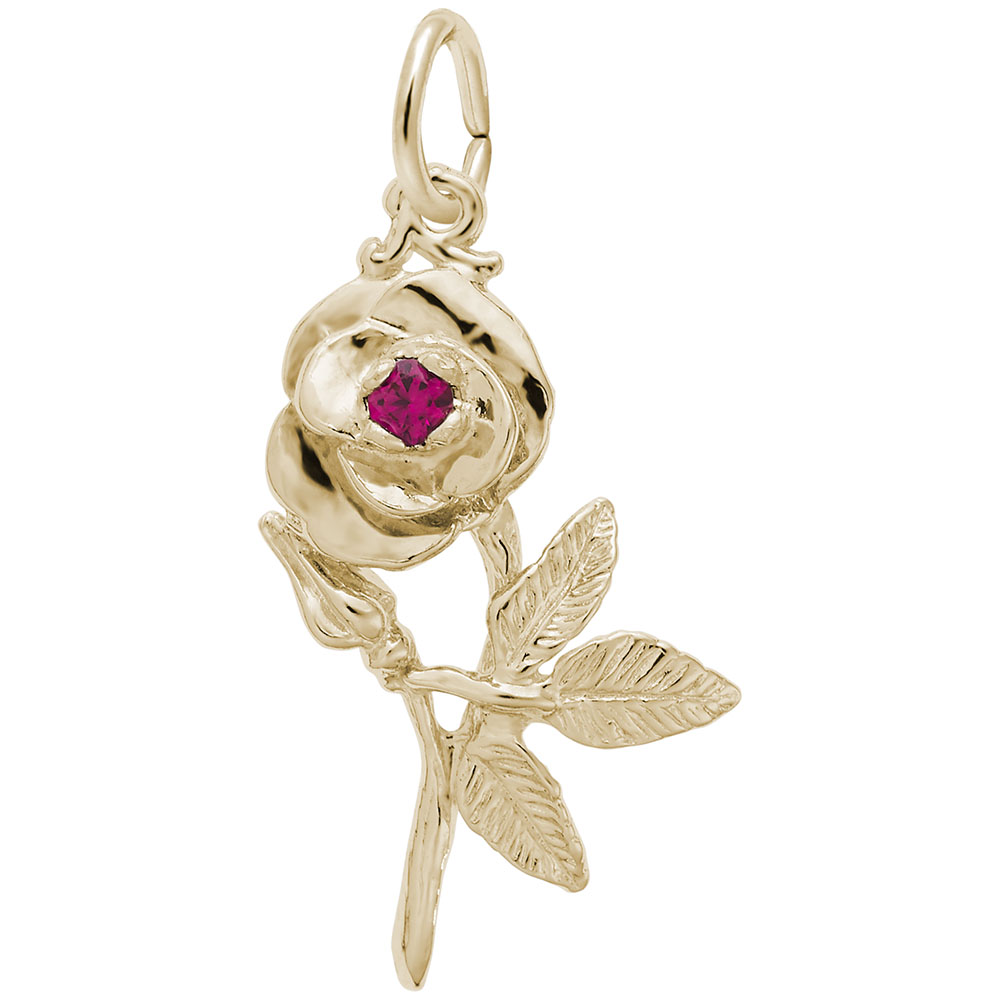 Rose with Stone Charm - Image 1
