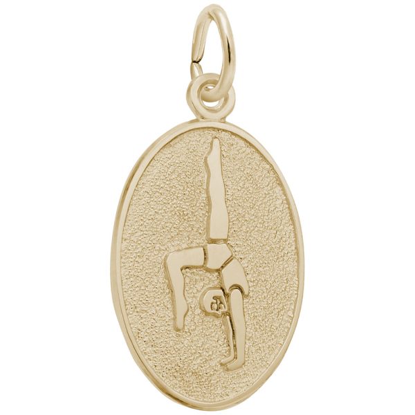 Gymnast Oval Disc Charm