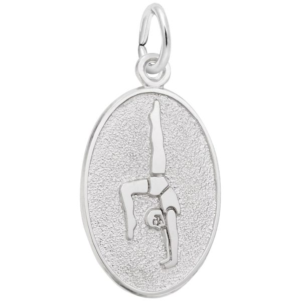 Gymnast Oval Disc Charm