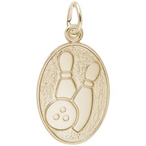 Bowling Oval Disc Charm