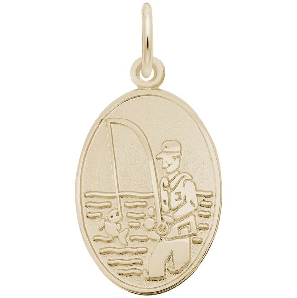 Fisherman Oval Disc Charm
