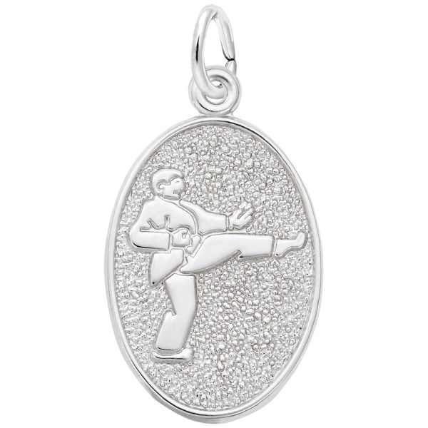 Martial Arts Oval Disc Charm