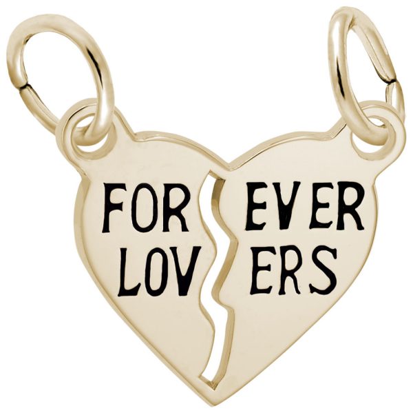 Forever Lovers Break Apart Heart Charm