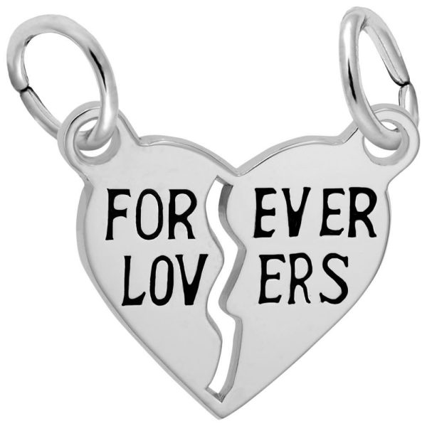 Forever Lovers Break Apart Heart Charm