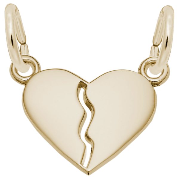 Petite Break Apart Heart Charm