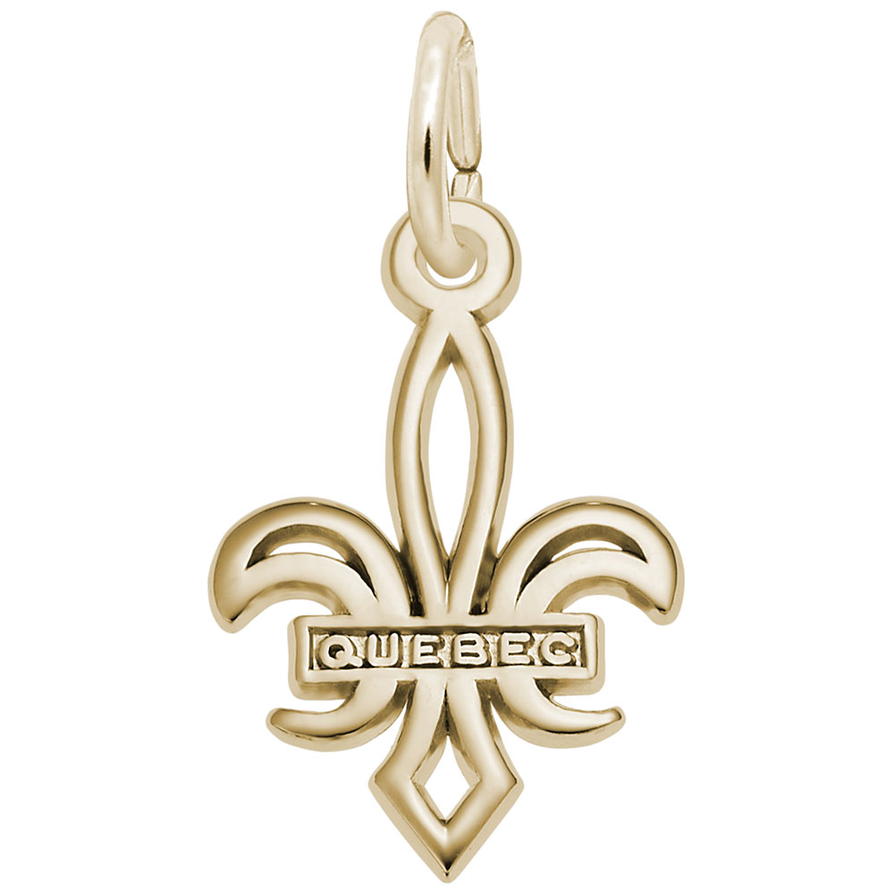 Small Quebec Fleur de Lis Charm - Image 1