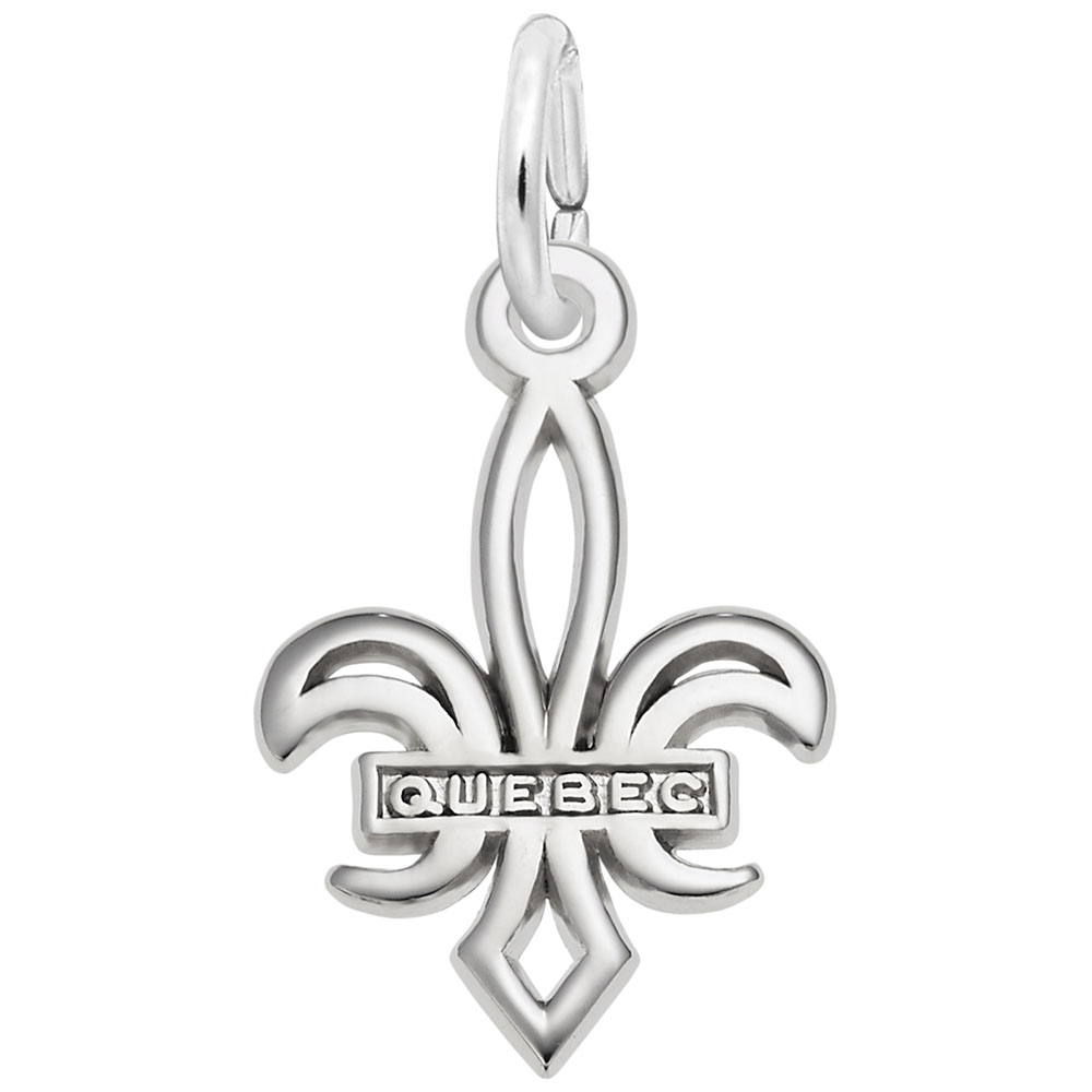 Small Quebec Fleur de Lis Charm