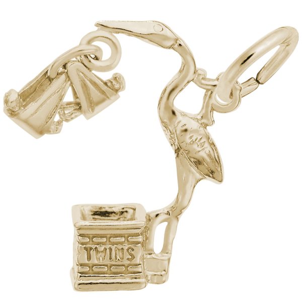 Twins Stork Charm
