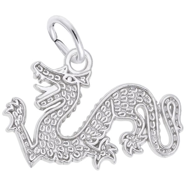 Flat Chinese Serpent Dragon Charm