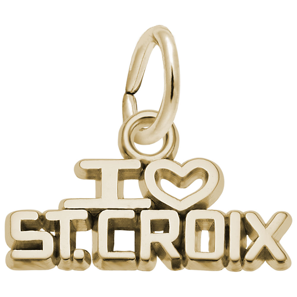 I Love St. Croix Charm - Image 1