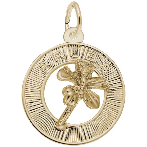 Aruba Hibiscus Ring Charm