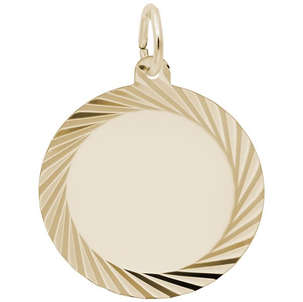 Large Diamond Faceted Disc Charm