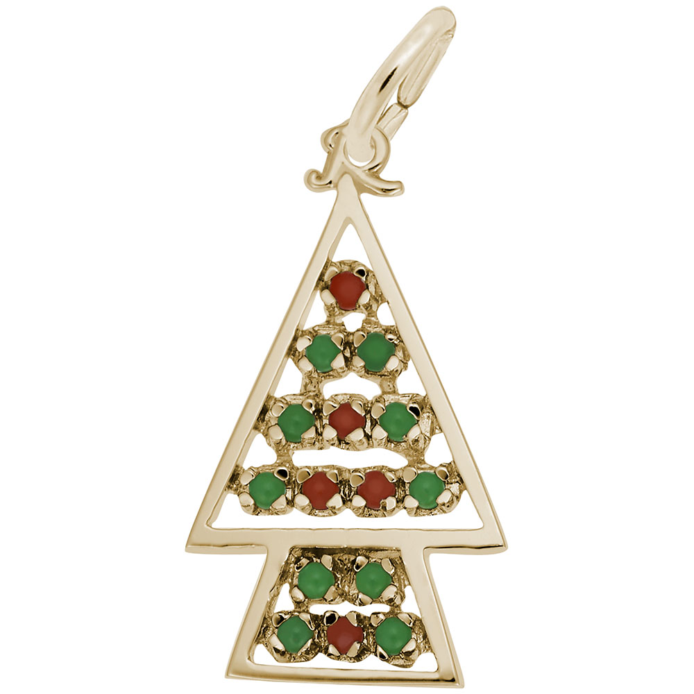 Beaded Christmas Tree Charm - Image 1