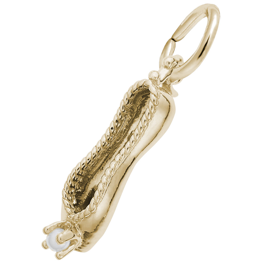 Ballet Slipper with Pearl Charm - Image 1