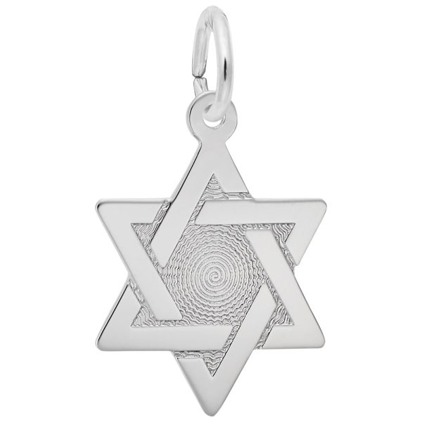 Star of David with Brocade Center Charm
