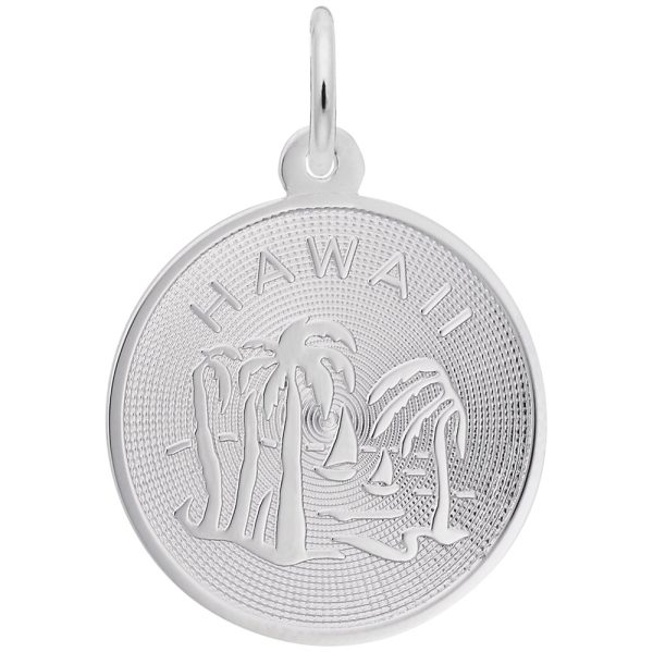 Hawaii Palm Tree Disc Charm