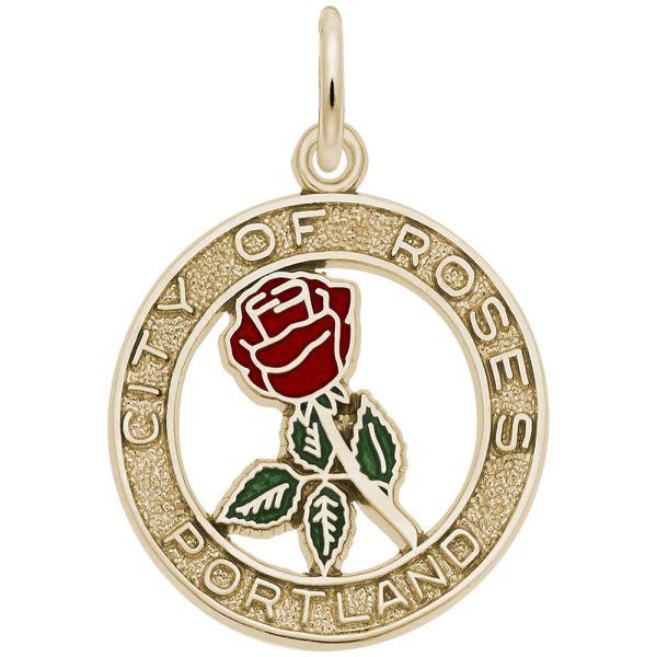 Portland City of Roses Charm