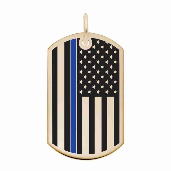 USA Flag with Blue Stripe